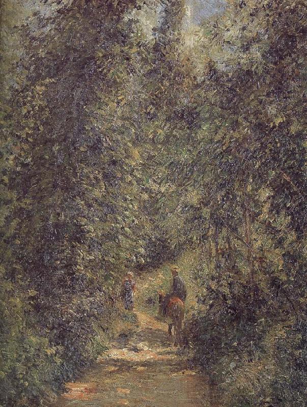 Camille Pissarro Summer forest road Norge oil painting art